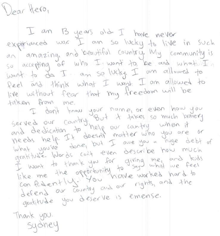 9th Grade Letter