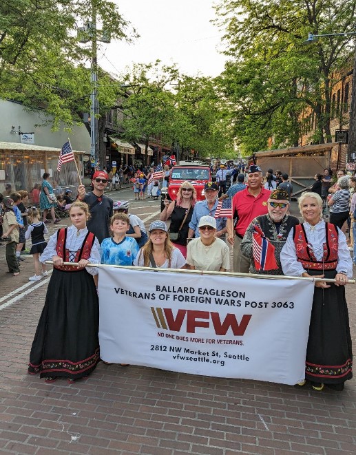 Syttende Mai Parade 2023 Ballard Eagleson Veterans of Foreign Wars